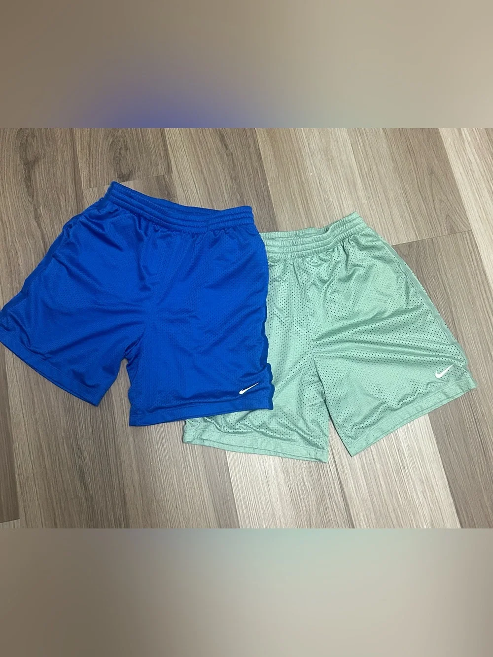 Nike Boys Athletic Dri-Fit Shorts  Blue and Sage Like New